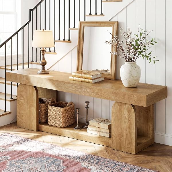 Farmhouse Console with Arched Base