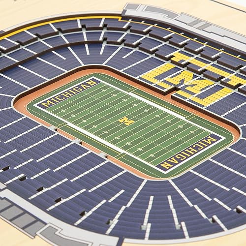 Miniatura 44 de YouTheFan NCAA Oklahoma Sooners - Arte de pared 3D de 5 capas con vista al estadio, Gaylord Family Oklahoma Memorial Stadium, 13.00 x 17.00 pulgadas