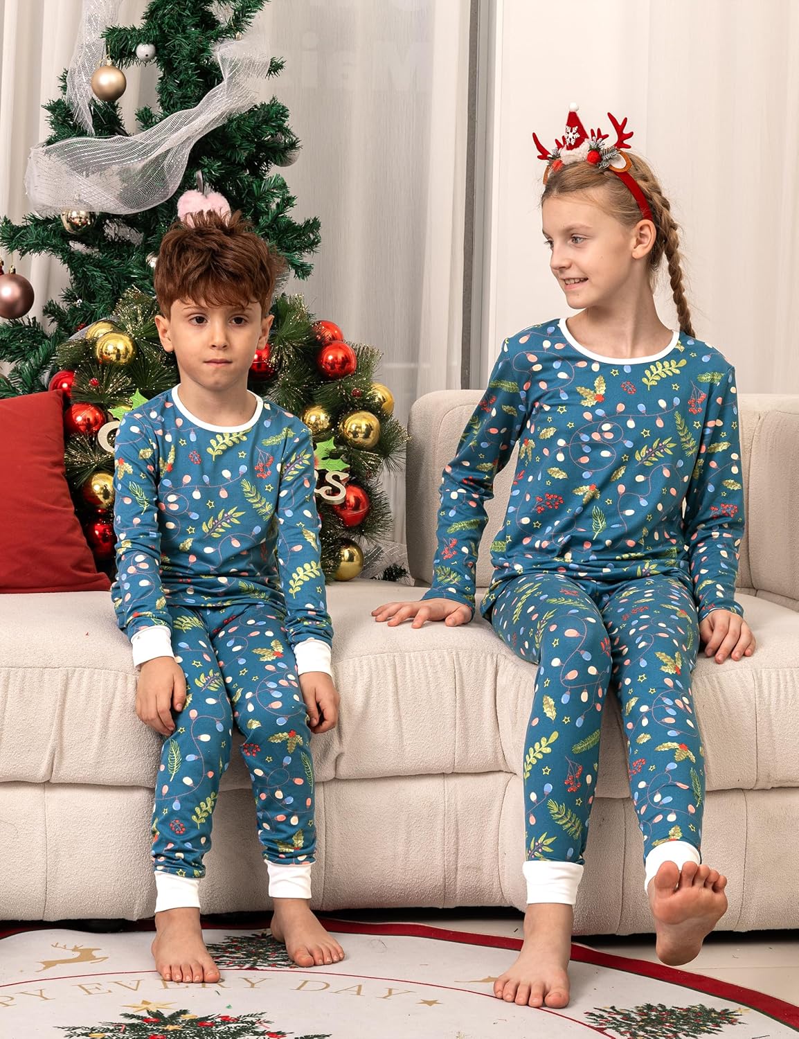 Matching Christmas Pajamas Sets Family Xmas Pjs Set Holiday Pj Sleepwear for Adult Couples and Kids - Image 4