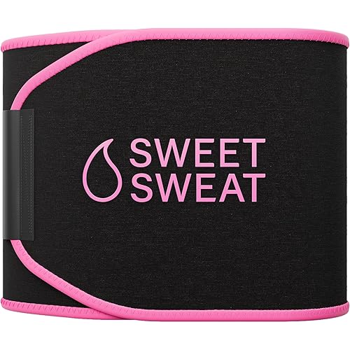 Sports Research Sweet Sweat Waist Trimmer (Core Series) - Premium Sweat Enhancing Fitness Band for Women & Men
