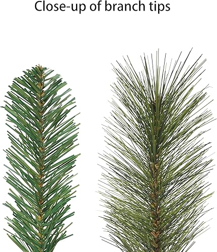 Miniatura 6 de Medio árbol de pared preiluminado de 6.5 pies, 437 puntas, 150 luces incandescentes transparentes UL