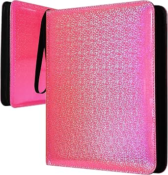 9 Pocket Card Binder - 1080 Double Sided Pocket PU Premium Zip Trading Card Binder Collectible Card Albums for MTG, TCG, Sports Cards, Game Cards - Bling Pink