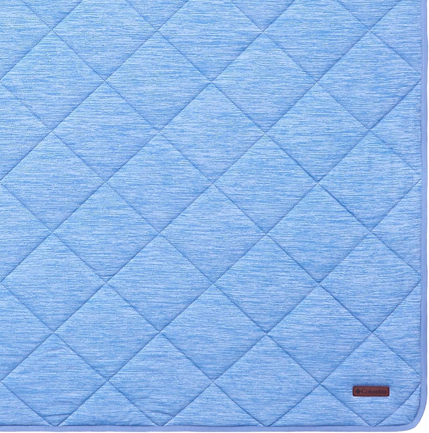 Columbia 50" x 60" Cooling Throw Blanket - Soft and Cozy Home Essentials for Bed and Living Room, 80% Nylon / 20% Polyethylene Heathered, 6" Diamond Quilt 100% Polyester Wicking - Dark Mirage