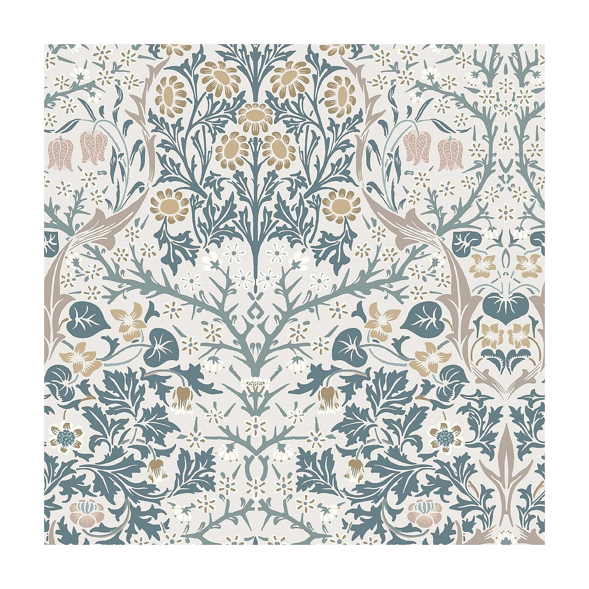 William Morris At Home Blue Blackthorn Daydream Wallpaper | Paste The Wall | Floral | Eco-Friendly