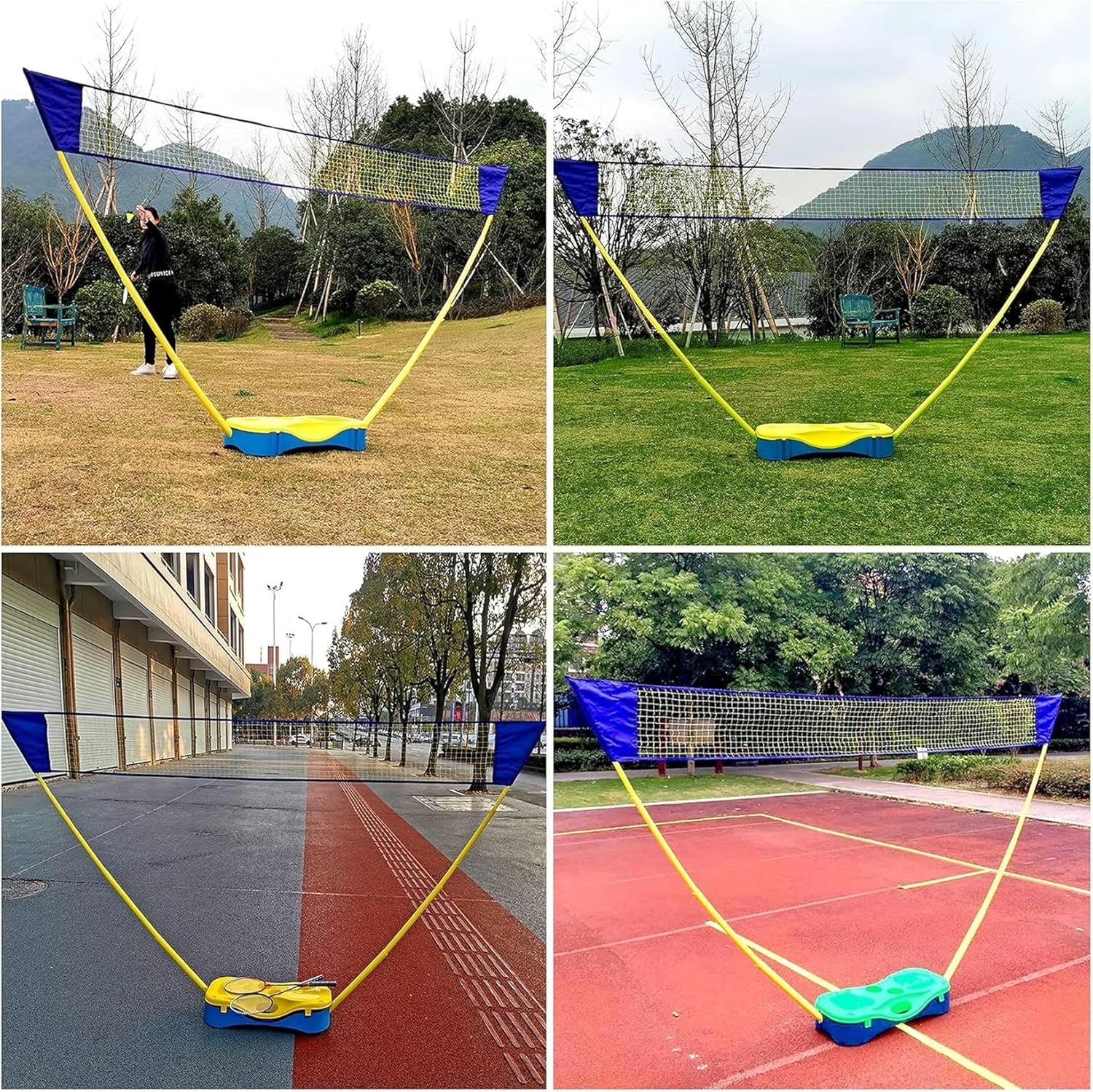 3 in 1 Outdoor Folding Adjustable Badminton Net Set Tennis, Badminton, Volleyball Net w Stand