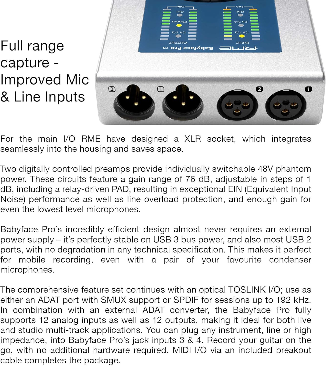 Babyface Pro FS 24 Channel 192khz High Precision USB Audio Interface (Renewed)