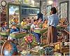 White Mountain Vintage Classroom Puzzles for Adults 1000 Pieces Iconic Summer Jigsaw Puzzle for Seniors and Family