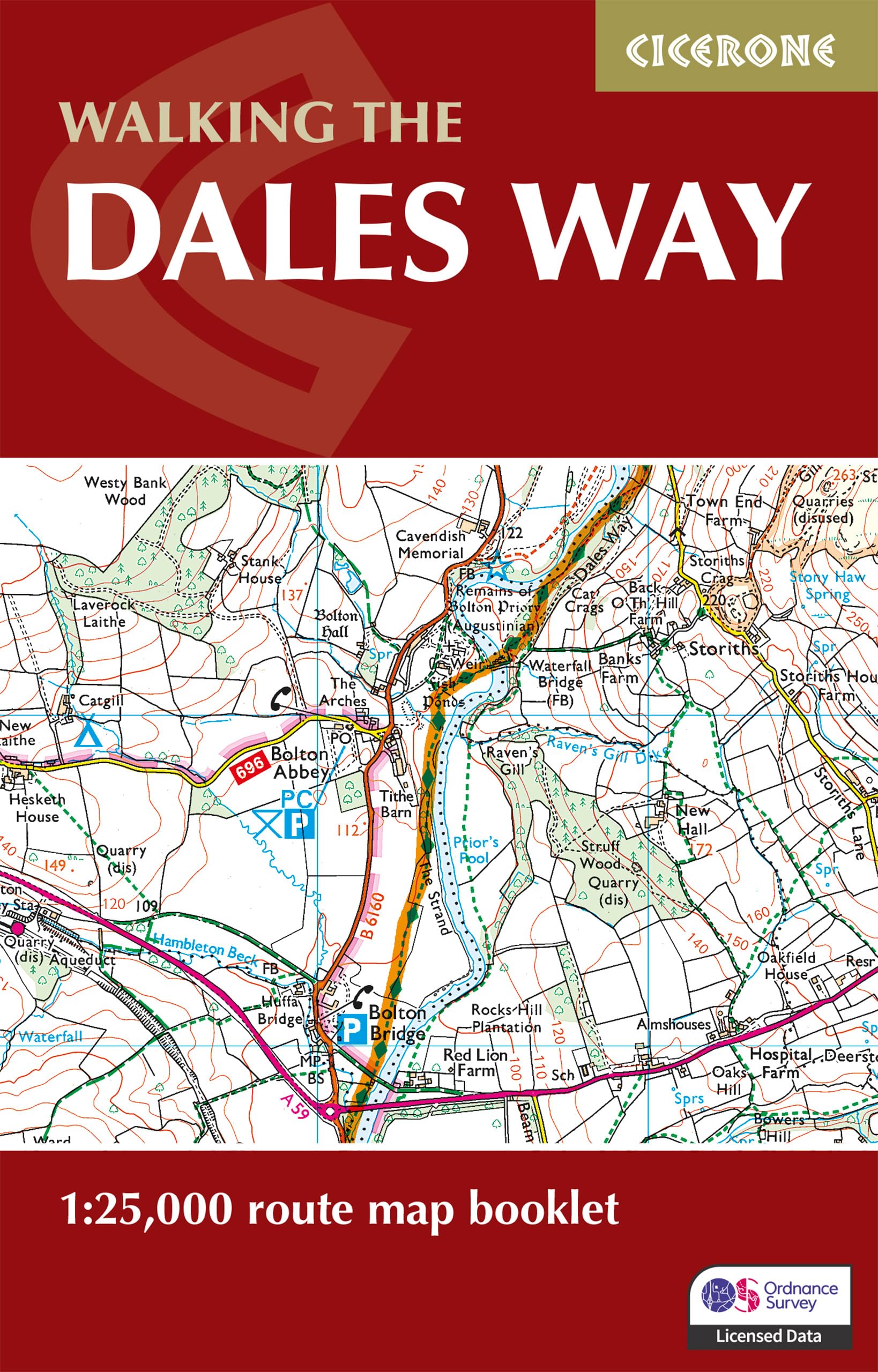 The Dales Way Map Booklet: 1,25:000 route map booklet (Cicerone Trail Maps)