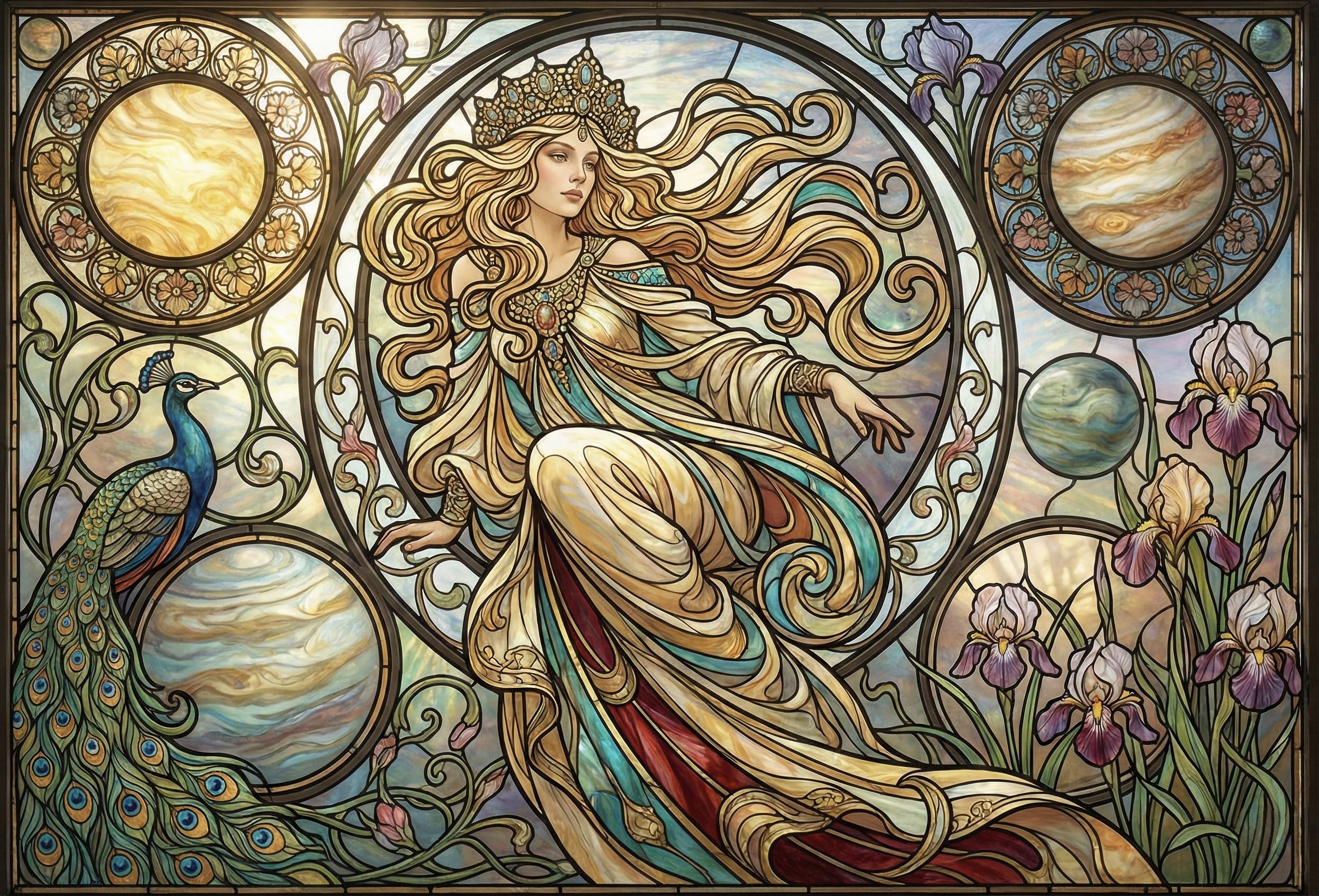 Art Nouveau Woman Jigsaw Puzzle 1000 Pieces, Brain Teaser for Adults
