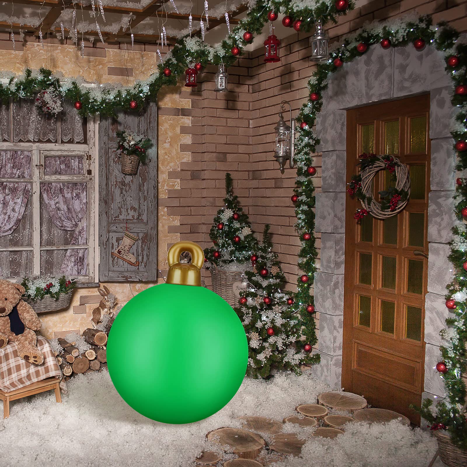 Snapklik.com : Jetec 4 Pcs Giant Inflatable Christmas Ball Large Xmas ...