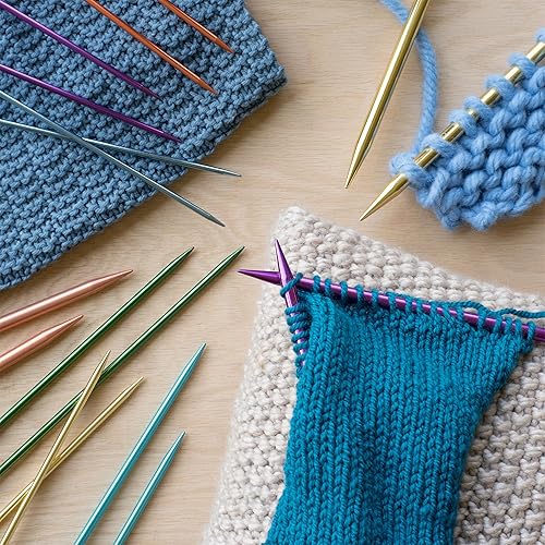 Miniatura 7 de Agujas de tejer de aluminio para punto simple, de 10 pulgadas, de Boye, Aluminio, Dune, talla 9