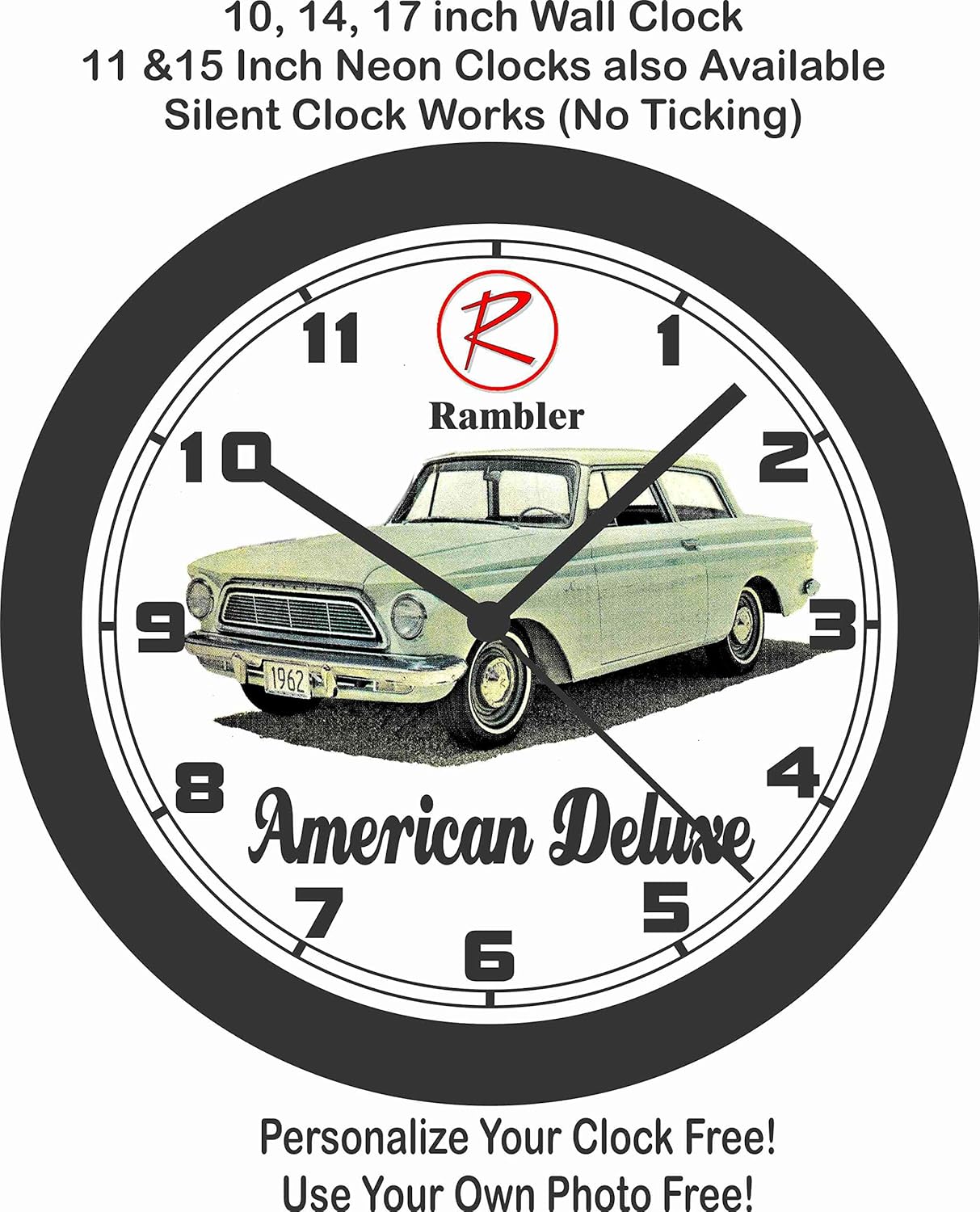 1962 Rambler American Deluxe 2Door Sedan Wall ClockFree
