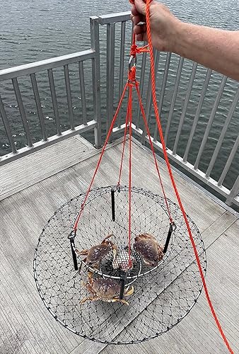 Vista 27 de AirFly Arnés de 4 brazos para trampa de cangrejo con ganchos de acero inoxidable 304 y flotador de boya, Combo, diseñado en San Francisco, EE. UU