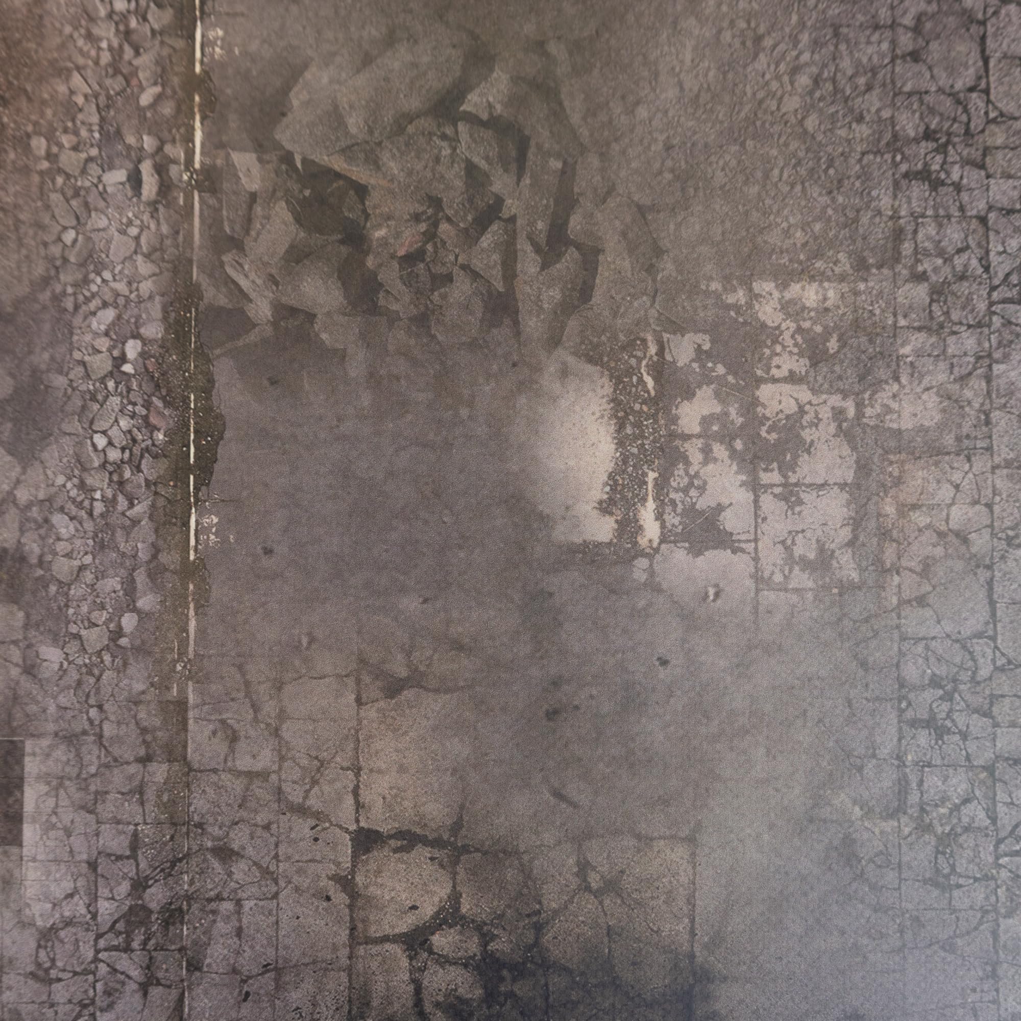 Alfombrilla para Wargaming Compatible con Warhammer 40K - 112 x 152 cm - Ciudad destruida
