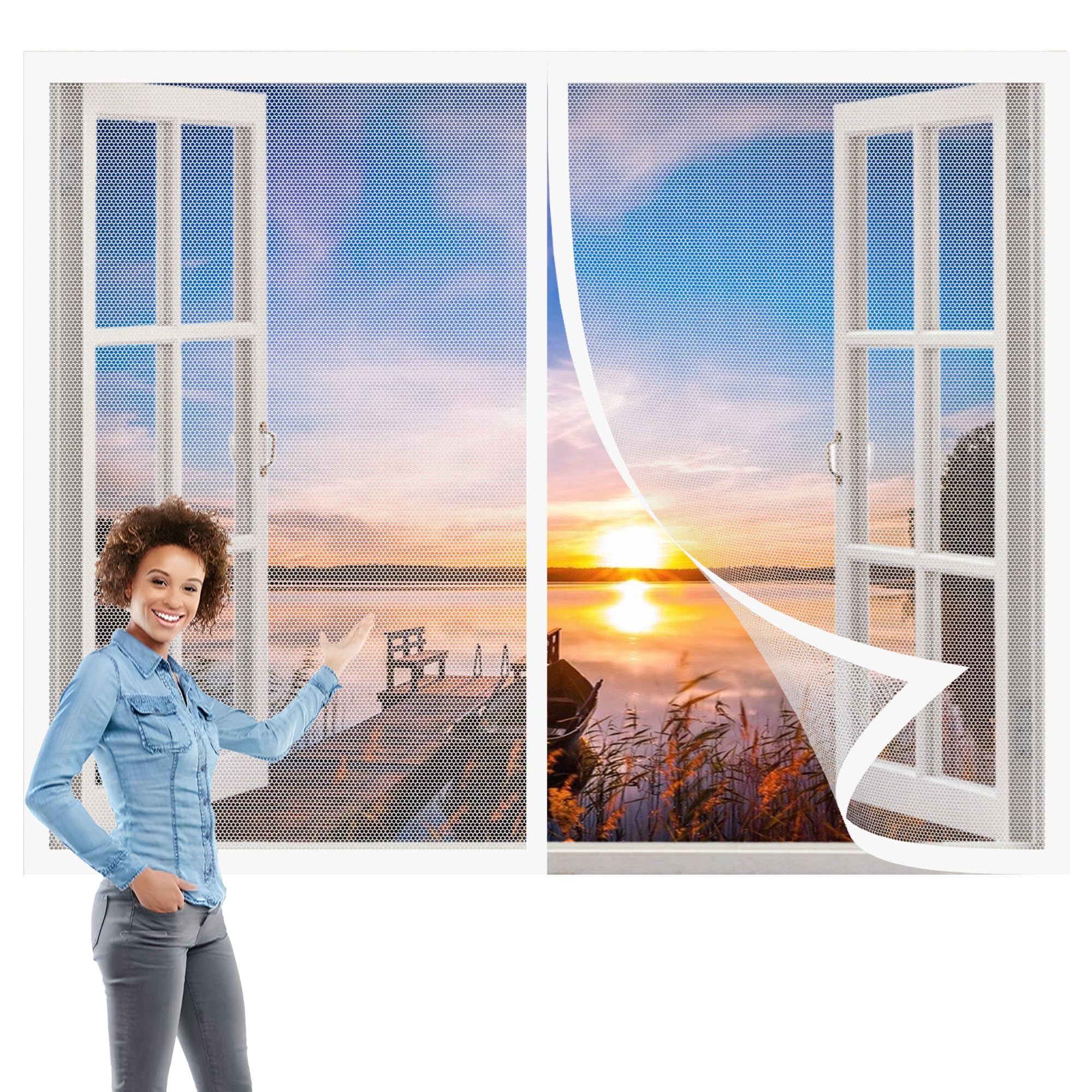 Moustiquaire pour salon et balcon profitant de l'air frais sans insectes