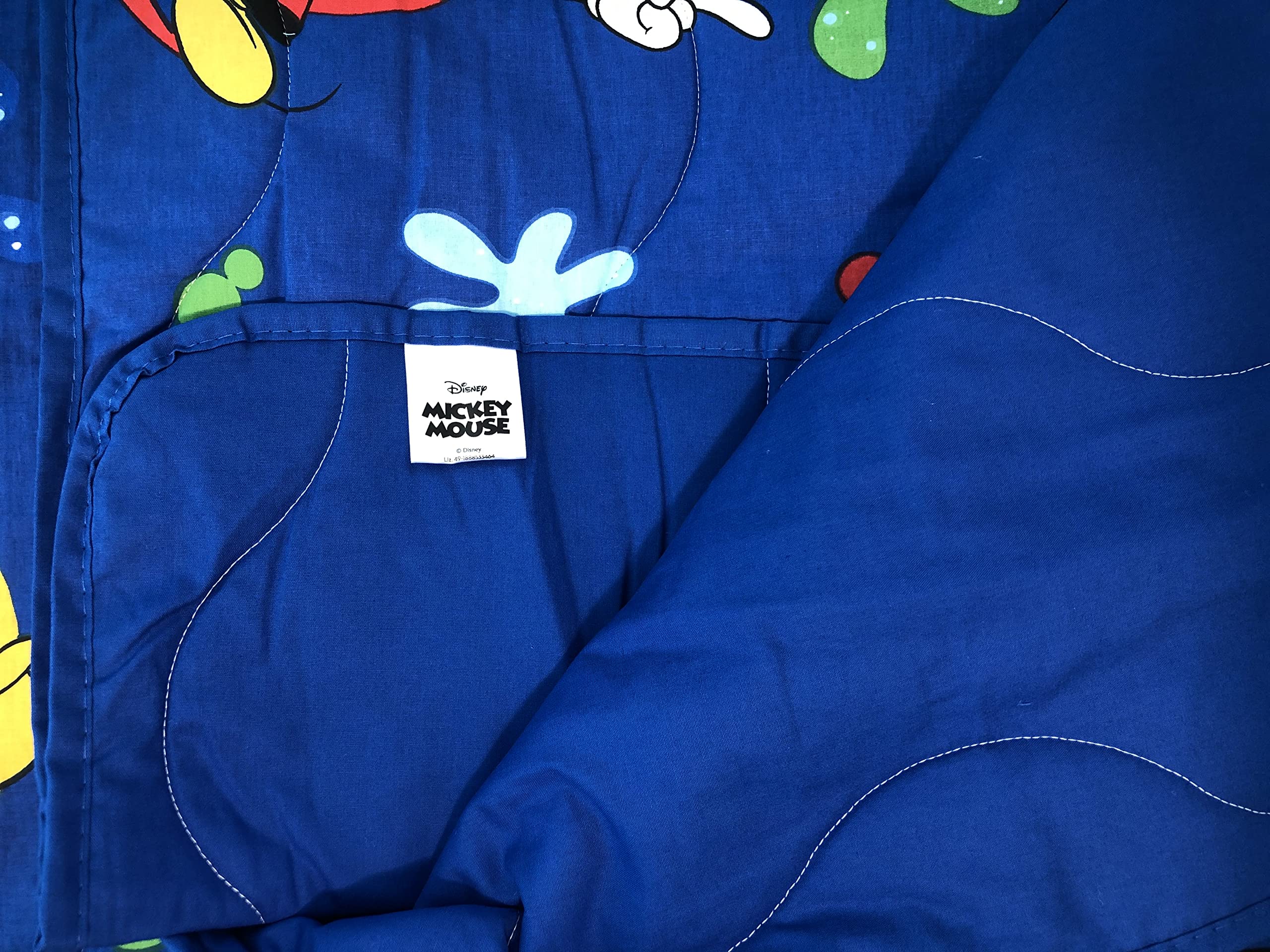 hermet Mickey Mouse, Copriletto Trapuntato Singolo, 170x270 cm, Trapuntino Leggero Primaverile Imbottito, 100% Cotone, Prodotto Ufficiale Disney