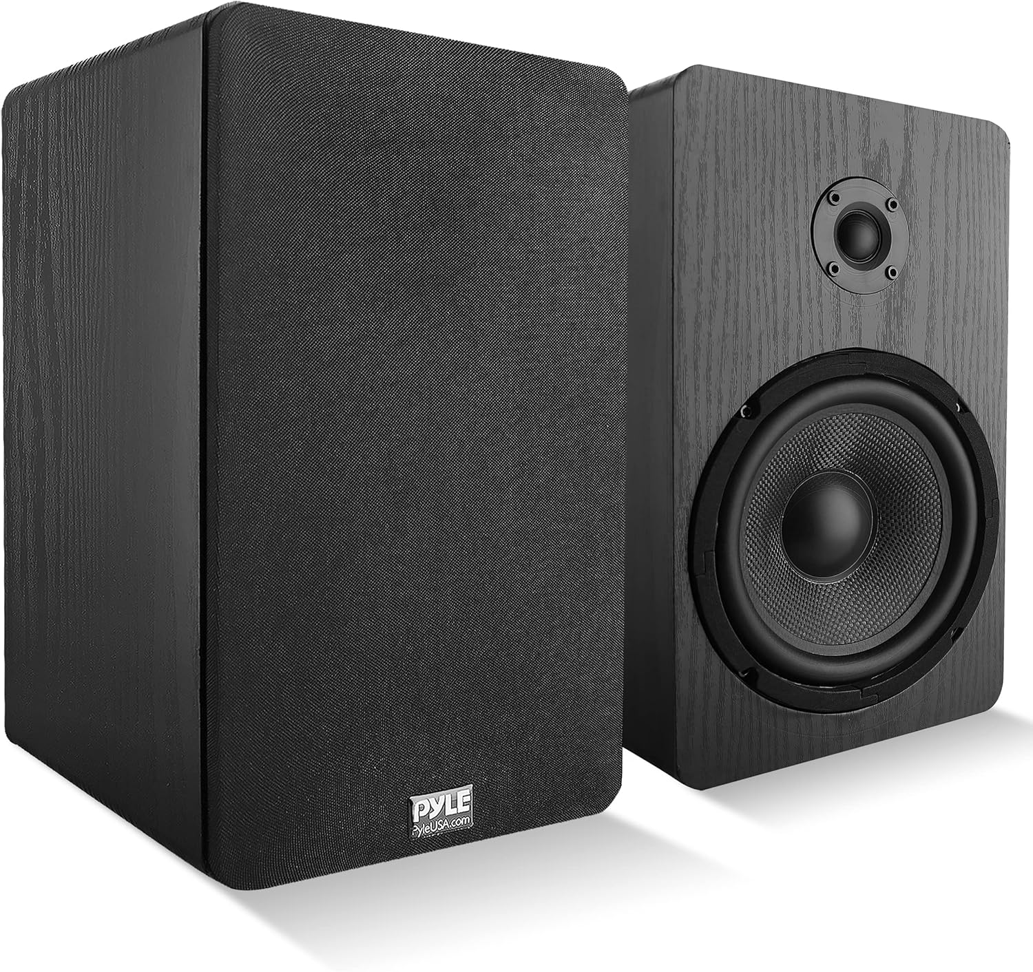 PyleUsa Home Theater Wooden Bookshelf Speakers –...