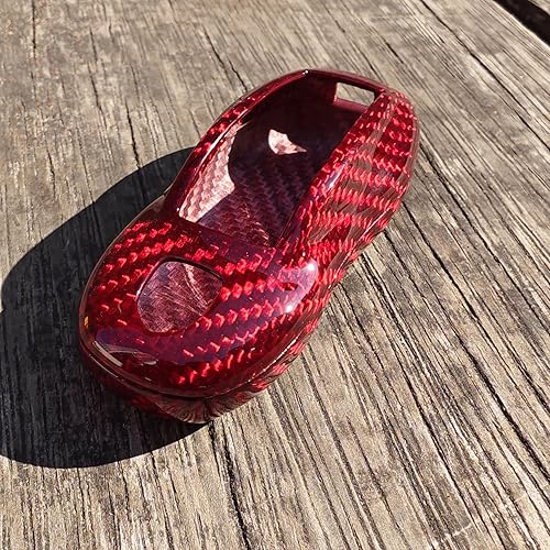 Miniatura 5 de Funda de fibra de carbono para llave remota compatible con Porsche Boxster Turbo Cayenne Panamera Macan Cayman 911 918 996 997 991