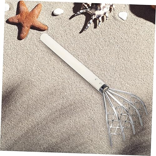 Miniatura 8 de Happyyami Herramientas de rastrillo para tractores de metal, herramientas de mano, cultivador, herramienta de mano de acero inoxidable, rastrillo de