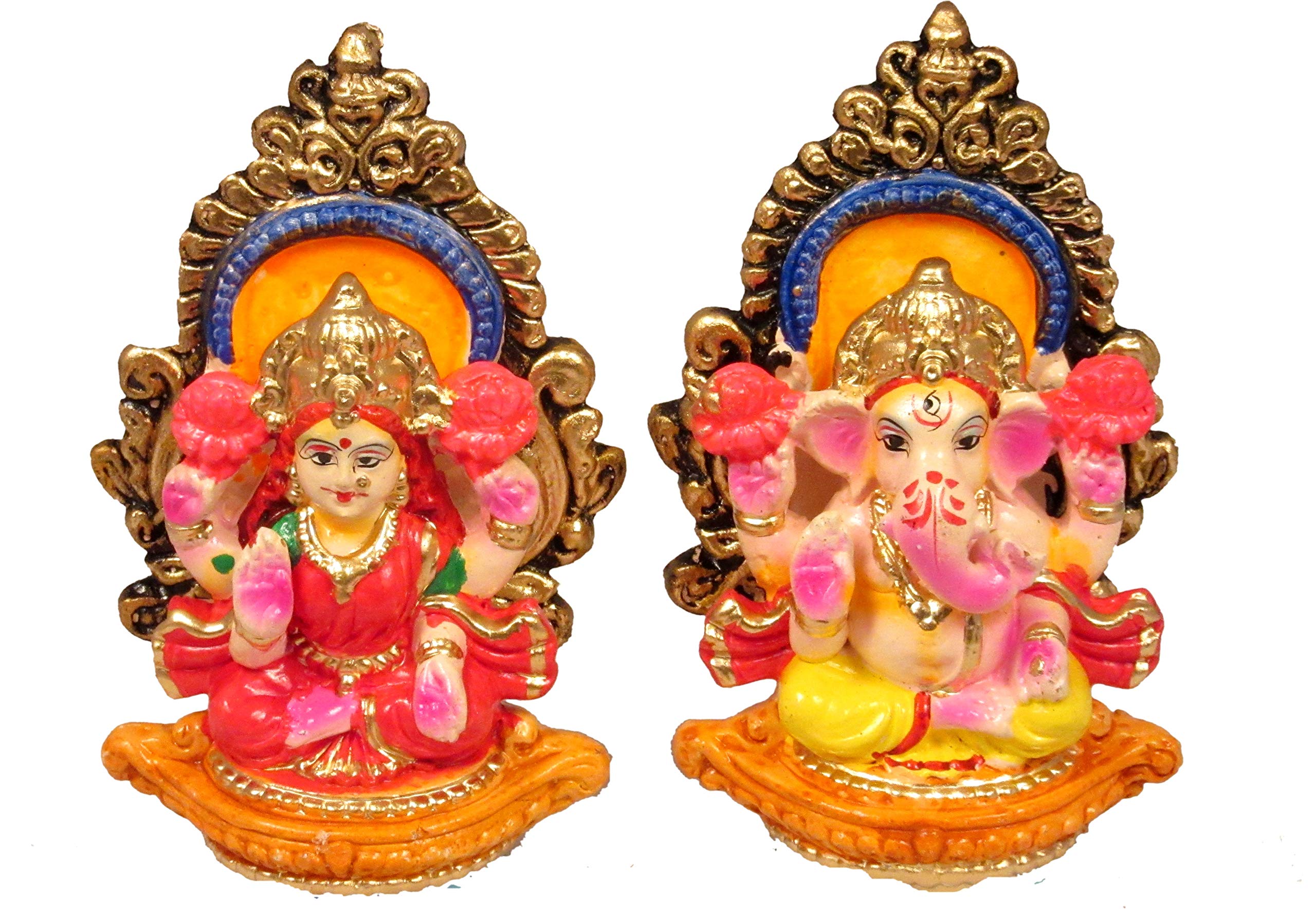 Suninow Laxmi Ganesha Statue Mitti Cool Terracotta Clay Ganesh laxmi Idol for Diwali