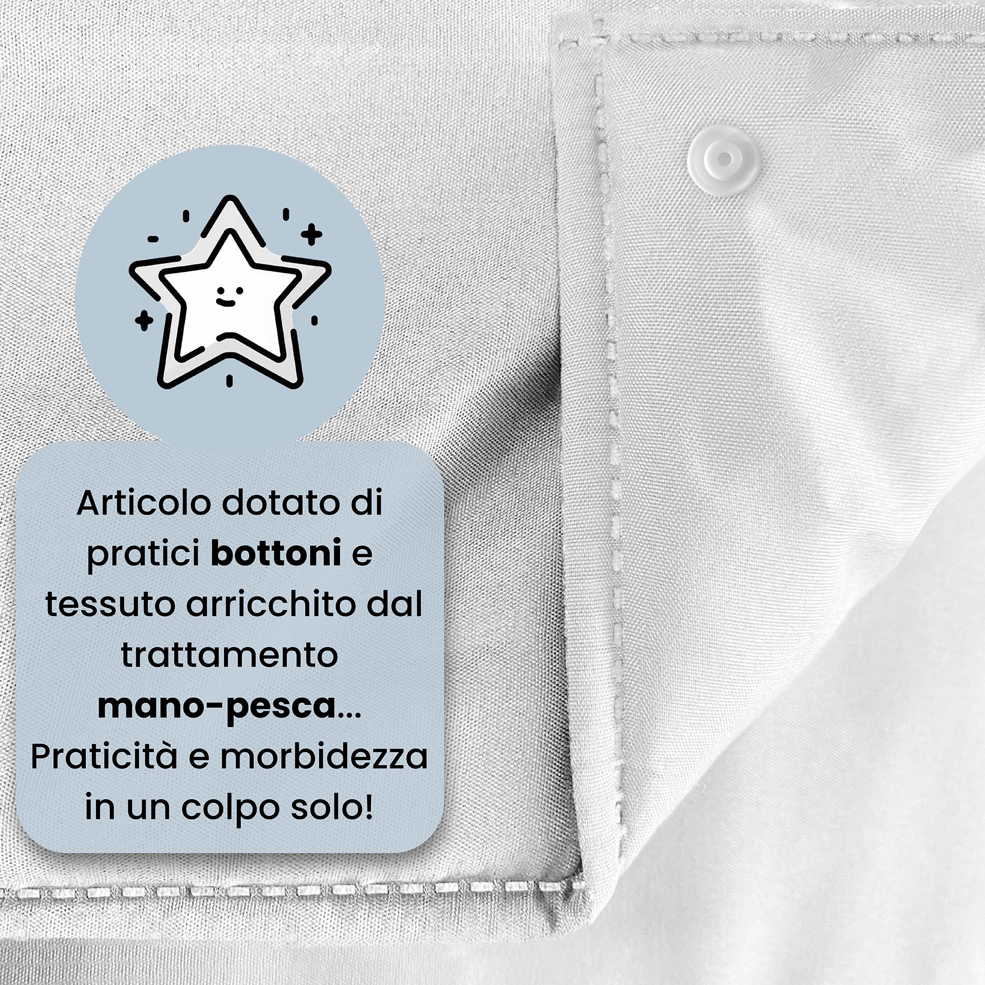 Italian Bed Linen Piumino 4 Stagioni Prestige, Microfibra, Bianco, 150 x 200 cm
