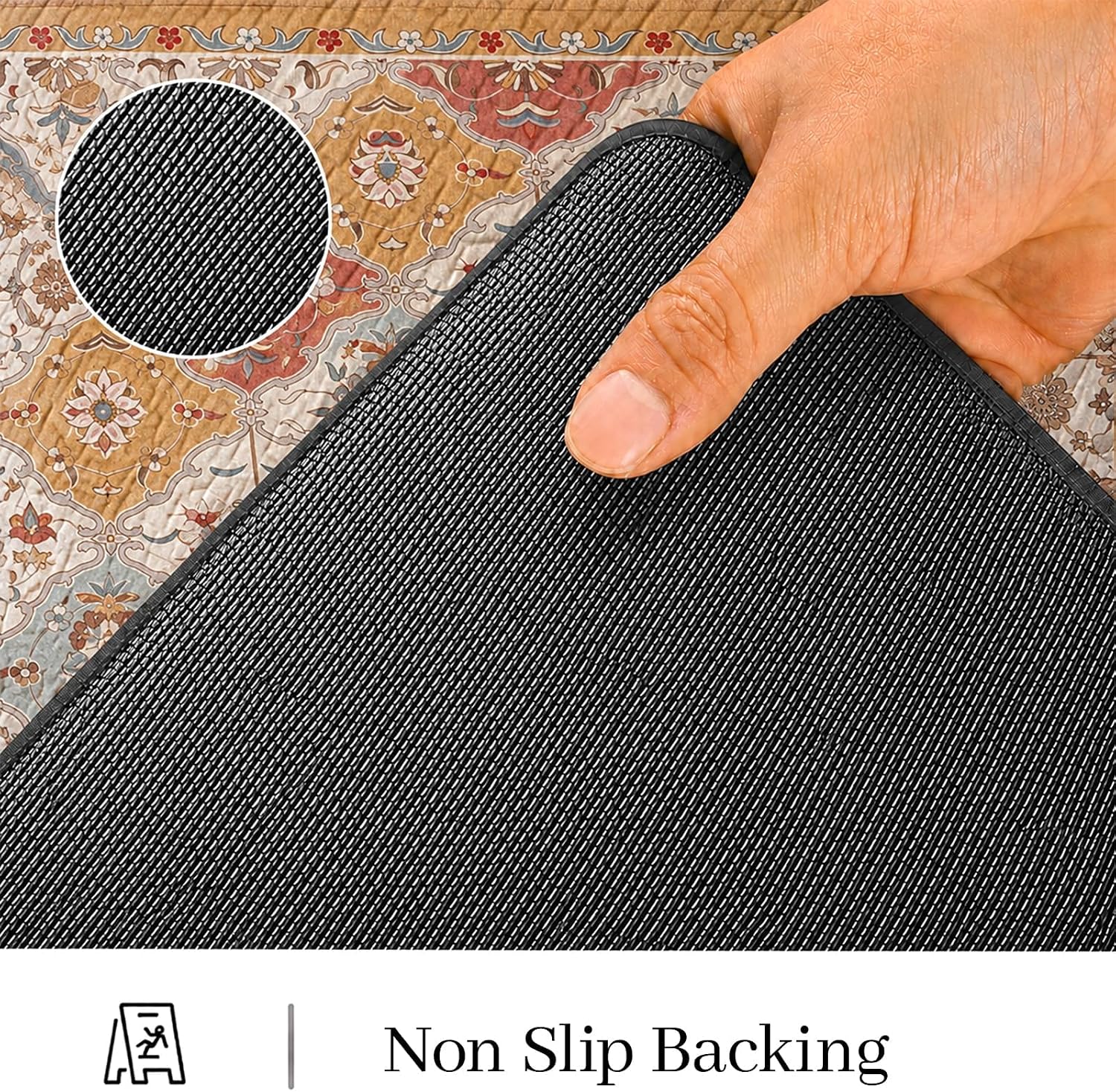 Warmstar Anti Fatigue Kitchen Mat Set of 2,Boho Kitchen Rugs, Waterproof Cushioned Kitchen Floor Mat,Non-Slip Kitchen Standing Mat for Sink, Laundry,17.3"x30"+17.3"x47",Colorful