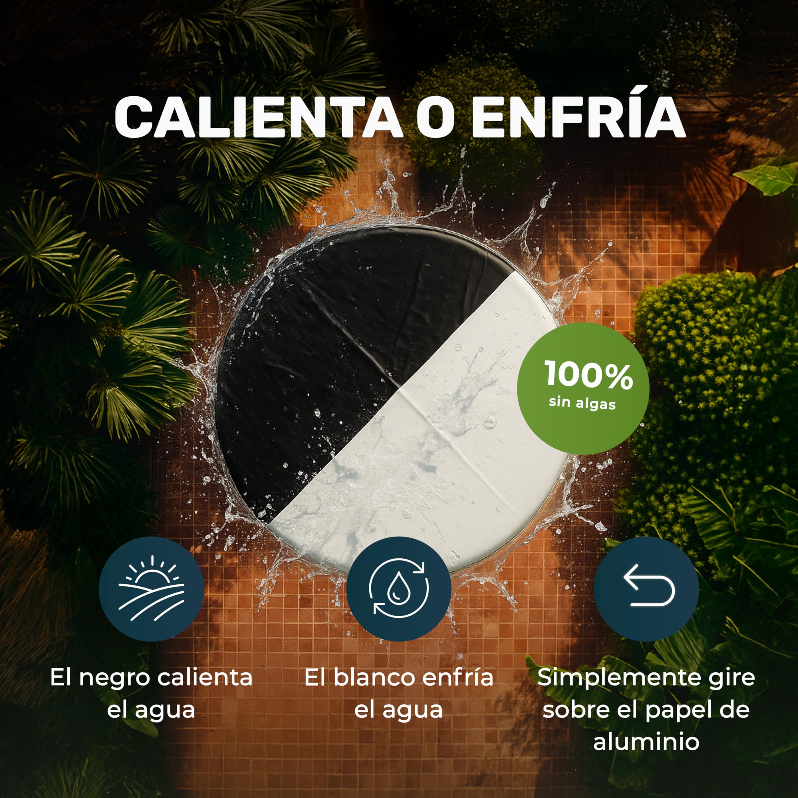 Cubierta para Piscina Ø320-420 cm | Kit EasyFlex con Lona 5x5 m