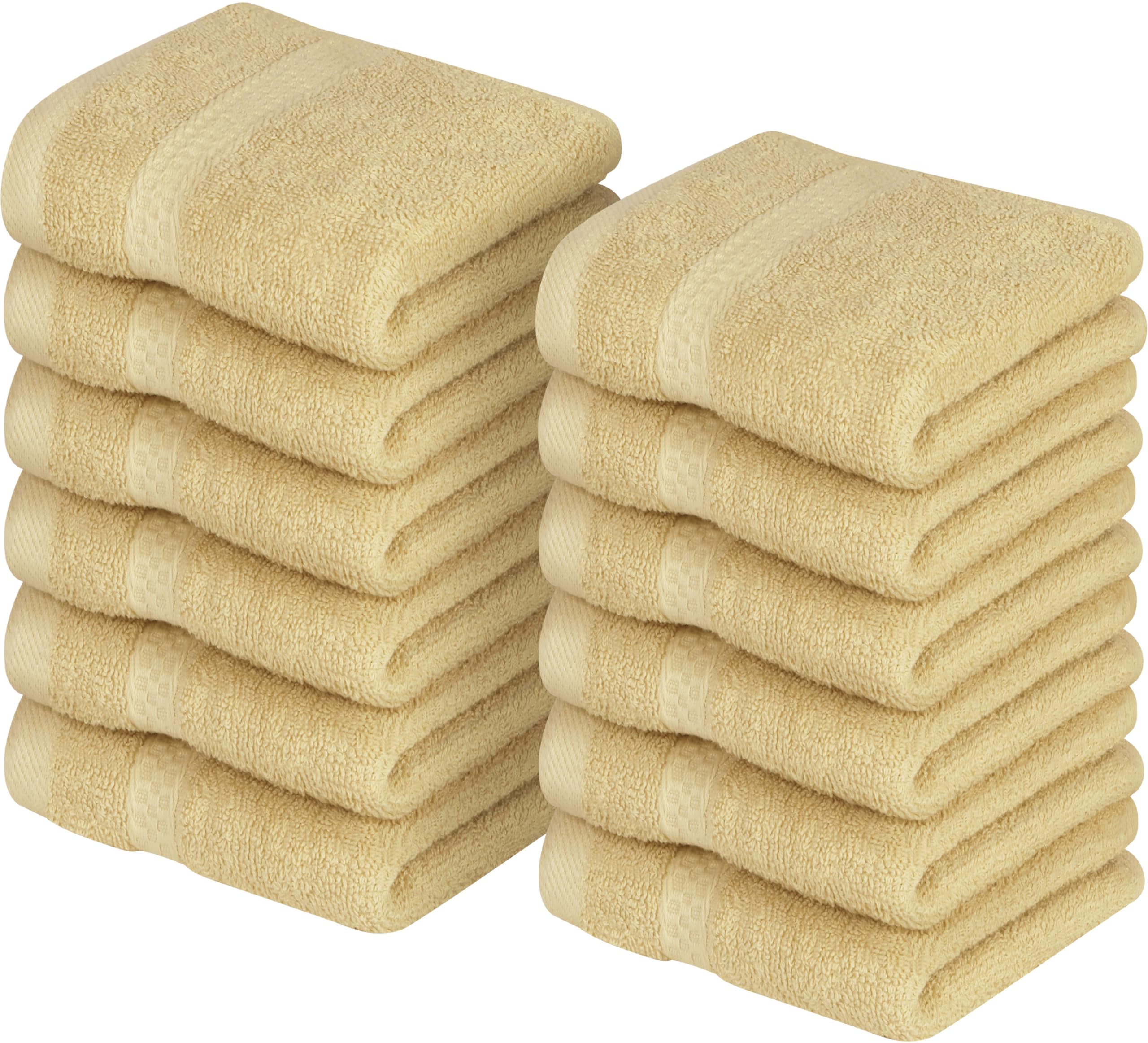 Utopia Luxury Washcloths 13" x 13" 12 pack - Champagne