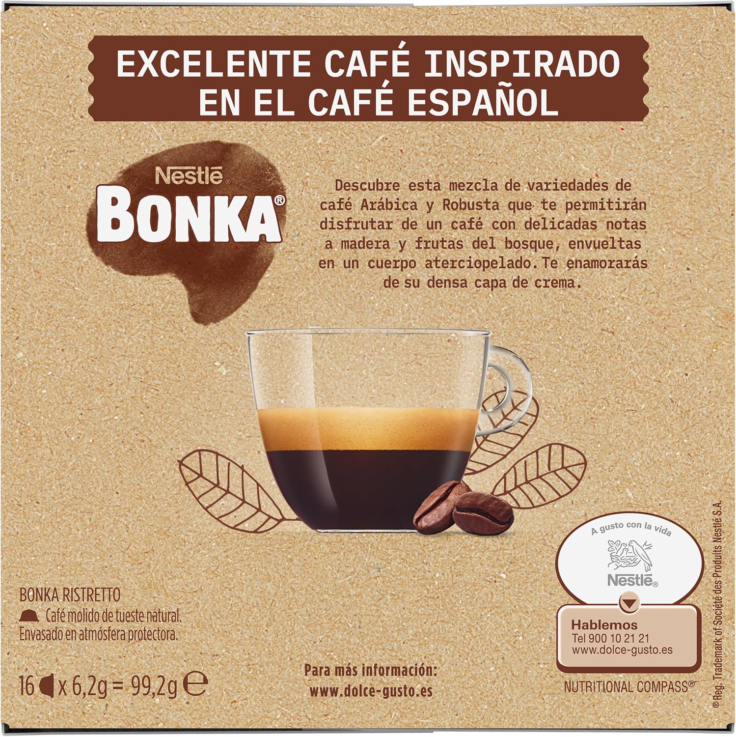 Nescafé Dolce Gusto Bonka Espresso, 3 Confezioni, 3 x 16 Capsule - Immagine 3