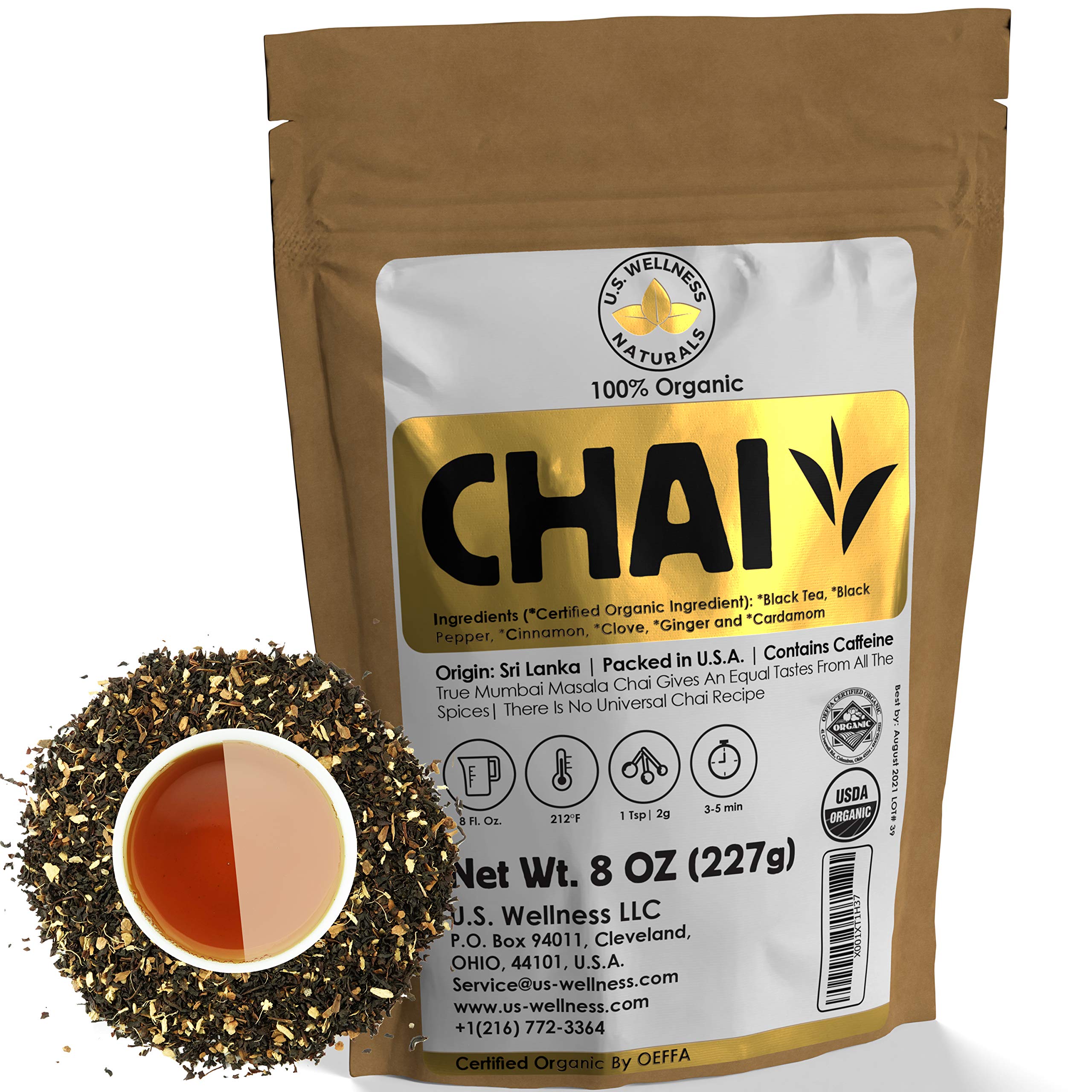 Buy Classic Chai Tea Loose Leaf CEYLON (110+ Cups) 100 CERTIFIED