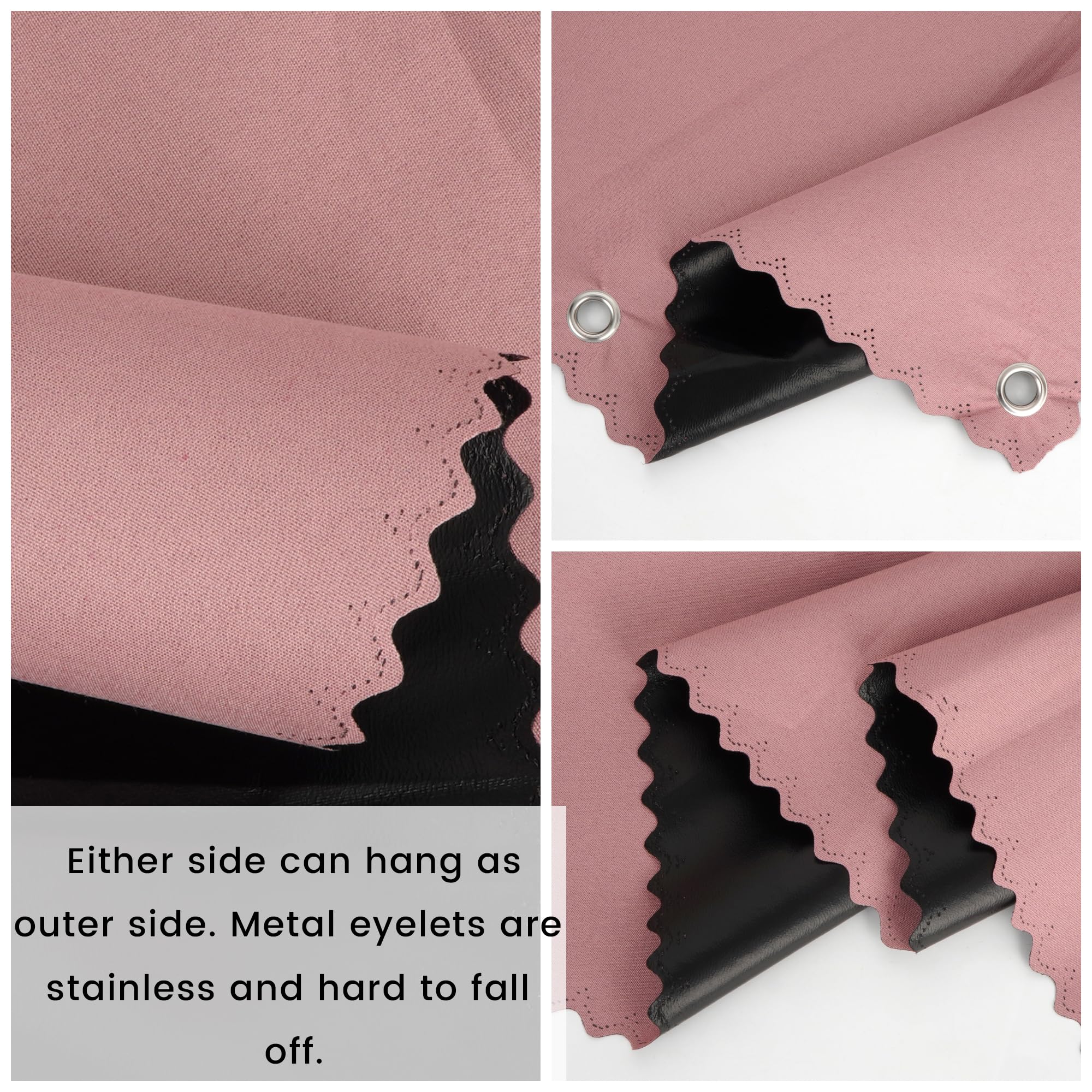 Aisi Bunk Bed Curtains Dorm Room Privacy Canopy Blackout Bunk Bed Drapes for Bottom Bunk Bed, Pink-2panels, 120 x 200 cm - Image 3