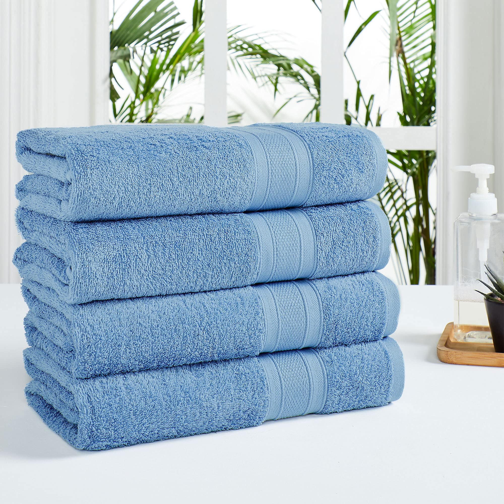 Amazon.com: TRIDENT Soft and Plush, 100% Cotton, Highly Absorbent, Bath  Linen Sets , Super Soft, 4 Piece Bath Towels Set , 500 GSM - Allure : Home  & Kitchen