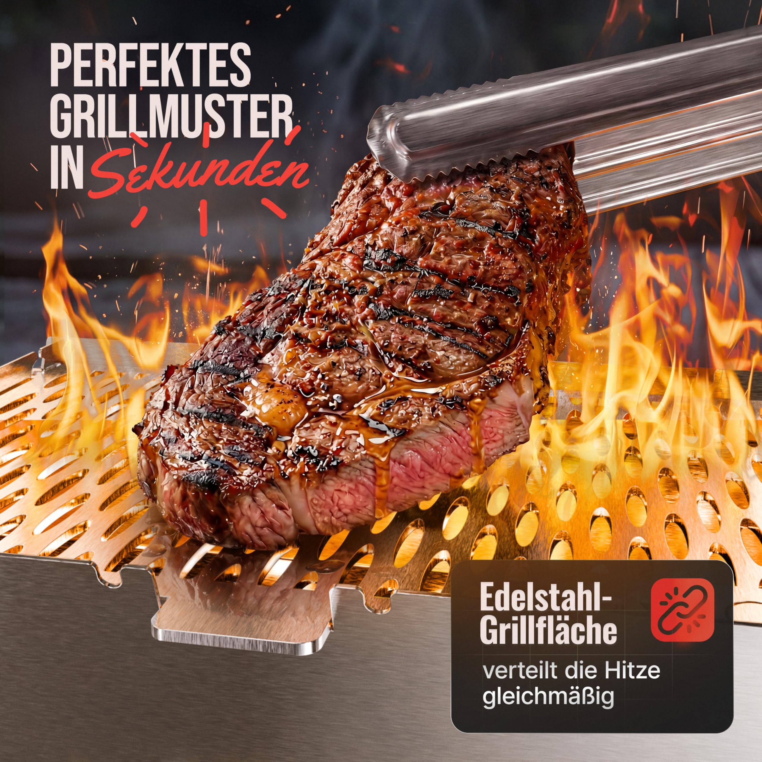 Grill | Mobiler Steck-Gasgrill – Tragbarer Edelstahlgrill mit Stecksystem – Gas- & Holzkohlebetrieb – Inkl. Tragetasche – Perfekt für Camping, Balkon, Garten & Outdoor - Camping Grill