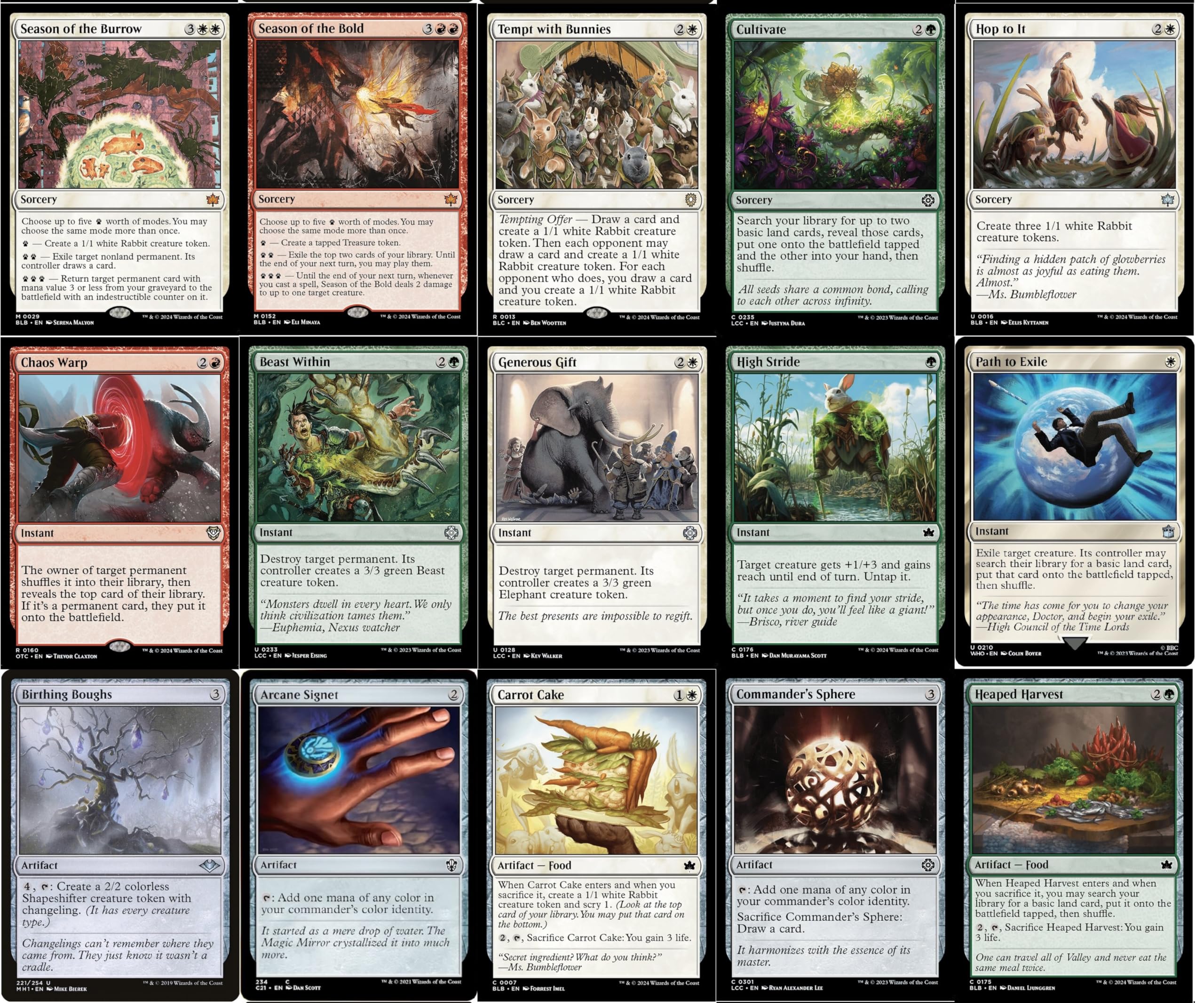 Elite Commander Rabbit Deck – Baylen, The Haymaker – Naya Green Red White – EDH cEDH – 100 carte – Mazzo MTG personalizzato – molto forte Toys & Games