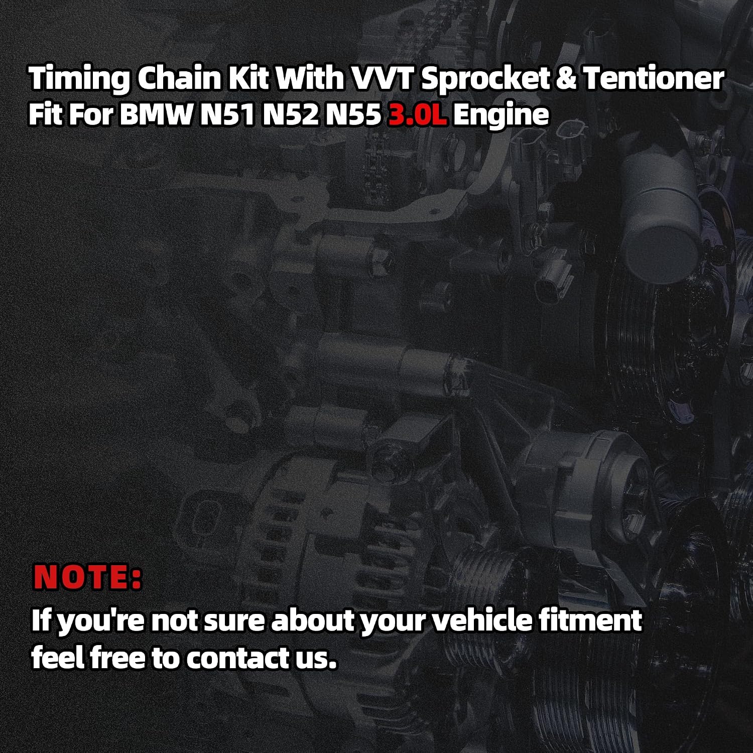 3.0 N51 N52 N55 Timing Chain Kit With VVT fit for BMW 128i 135i 323i 325i 328i 330i 335i 435i 525i 528i 530i 535i 640i 740Li 740i X1 X3 X4 X5 X6 Z4 M2 M235i M3 M4 3.0L 2006-2020 Replace#11317545959