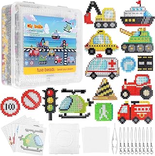 Bügelperlen-Set Fahrzeuge-Motive, 5.000 Stück
