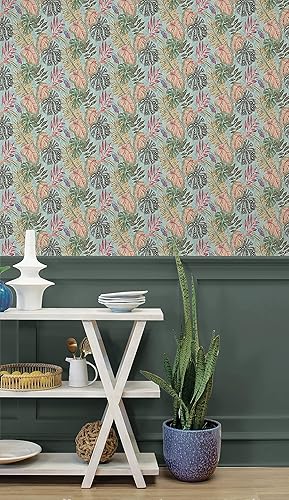 Miniatura 2 de Tommy Bahama Surface Style - Papel tapiz para despegar y pegar, papel tapiz botánico para dormitorio, tocador, cocina, autoadhesivo, vinilo,