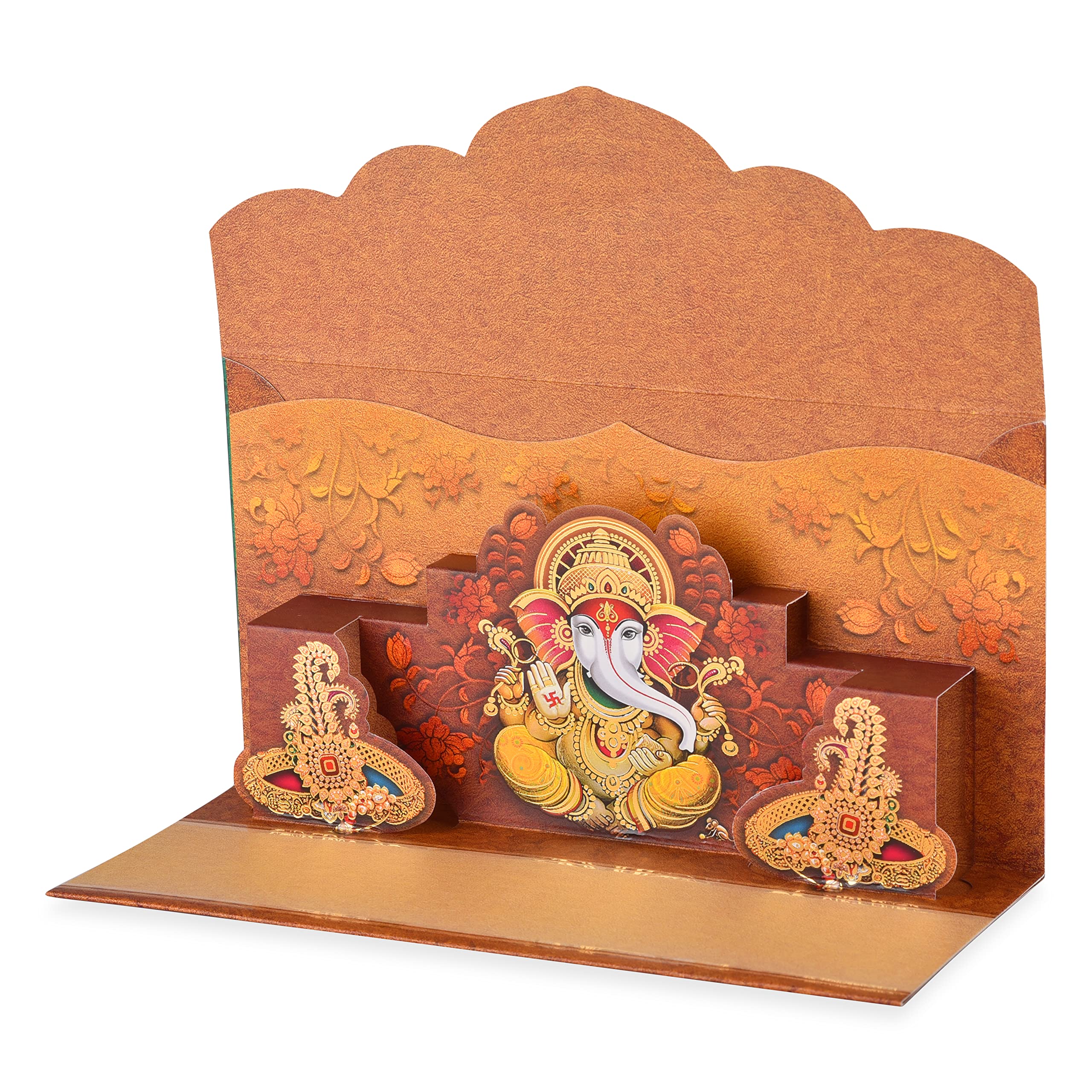 Fonsie Popup Ganesh ji design cash envelopes for gifting money on wedding gift, baby shower gift, shagun, family gatherings with name space pack of 10 2