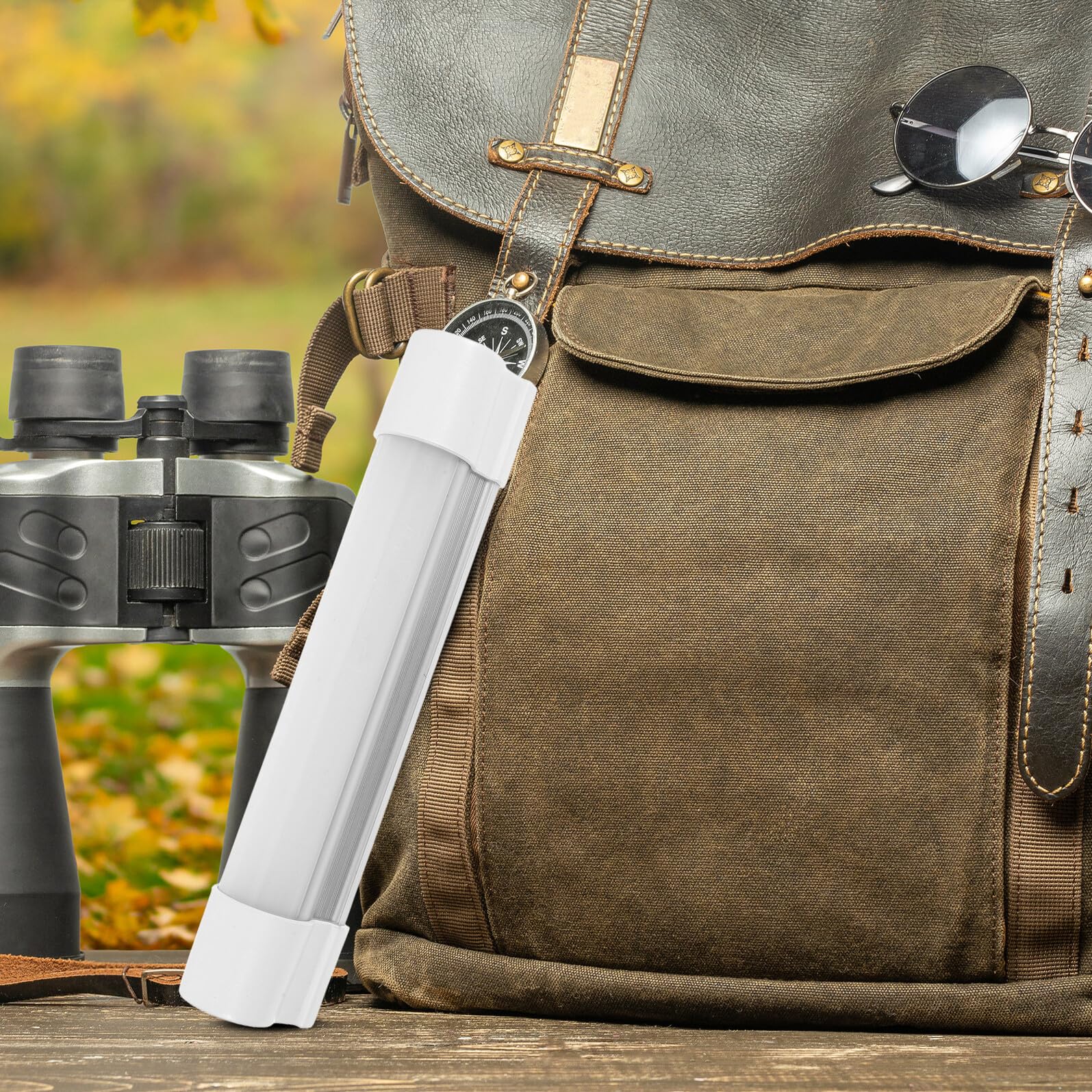 Lámpara Camping Recargable LED Barra Magnética Portátil con Puerto USB para Exteriores Linterna de Emergencia para Tienda Batería Integrada y Modos Sos Estroboscópico y Luz Alta
