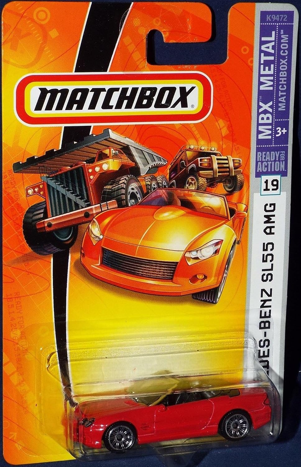 Mattel Matchbox 2007 MBX Metal 1:64 Scale Die Cast Car # 19 - Red Mercedes-Benz SL55 AMG