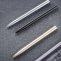 Vista 6 de DUNBONG Bolígrafo de gel de metal retráctil, bolígrafo de punta media de 0.020 in, tinta de gel negra (negro)