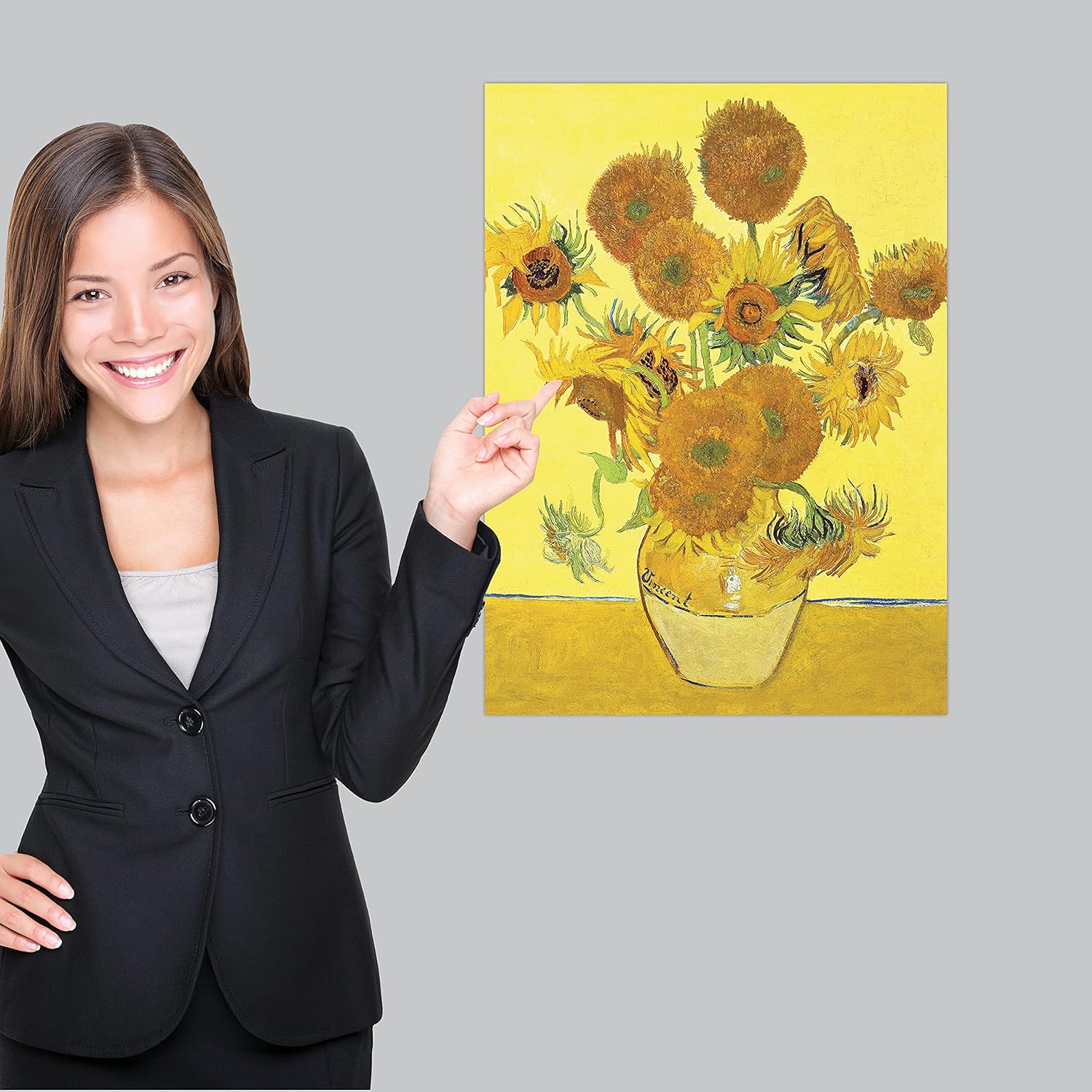 Sunflowers by Vincent Van Gogh - Fine Art Poster Print (LAMINATED, 18" x 24"): Posters & Prints