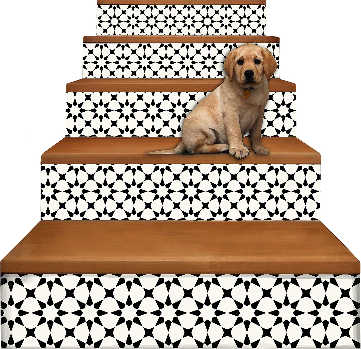 🔥 Crazy Deals Classicism Stair Riser Strip Peel and Stick Vinyl Decal Self-Adhesive Easy to Trim & Clean Repositionable Removable Waterproof DIY Murals for Stair Stickers Home Decor -Pack of 5 Strips (6.50 x 49)