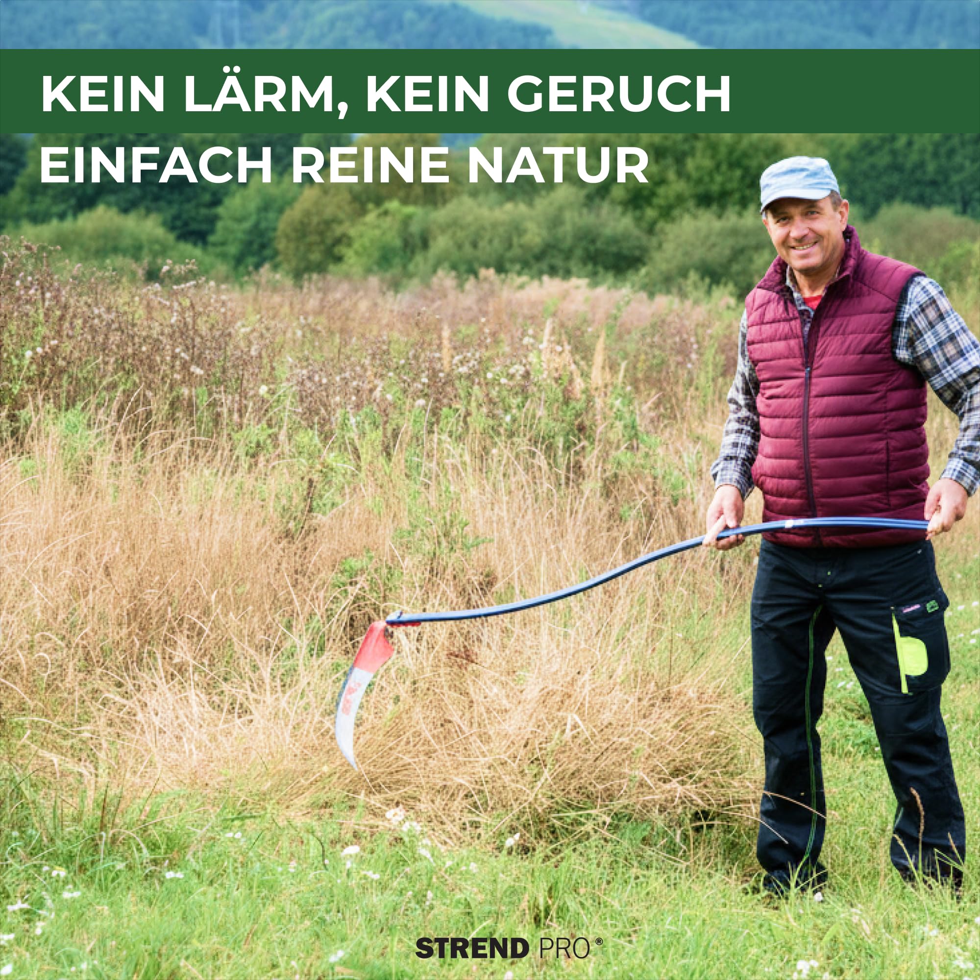 STREND PRO Sense 50 cm | Geschmiedetes Sensenblatt für Gras & Getreide | Scharf, langlebig & ideal für Wiesen, Feld & Garten