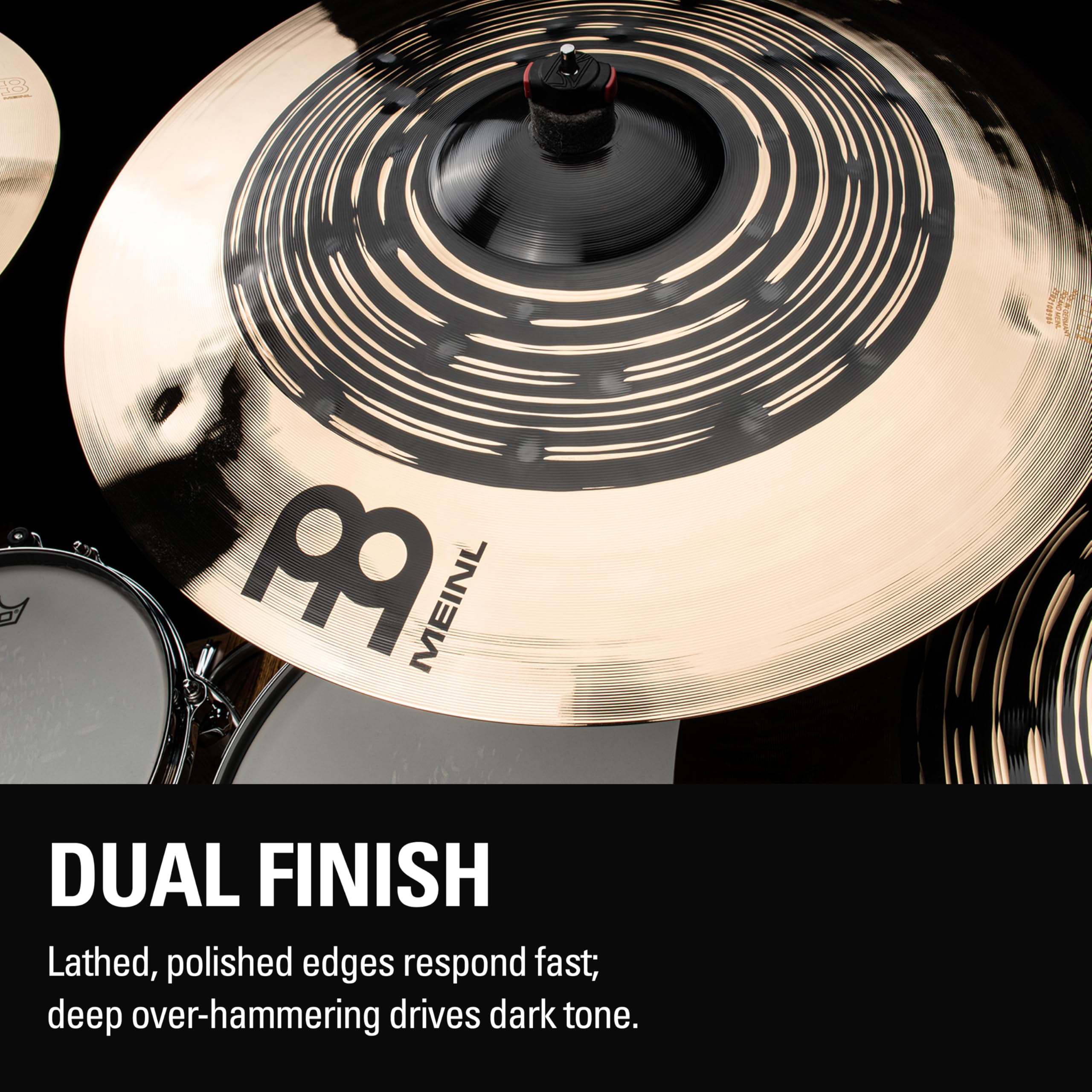 Meinl Classics Custom Dual Platillo Crash - 16" (CC16DUC) | Platillo para batería, bronce B12
