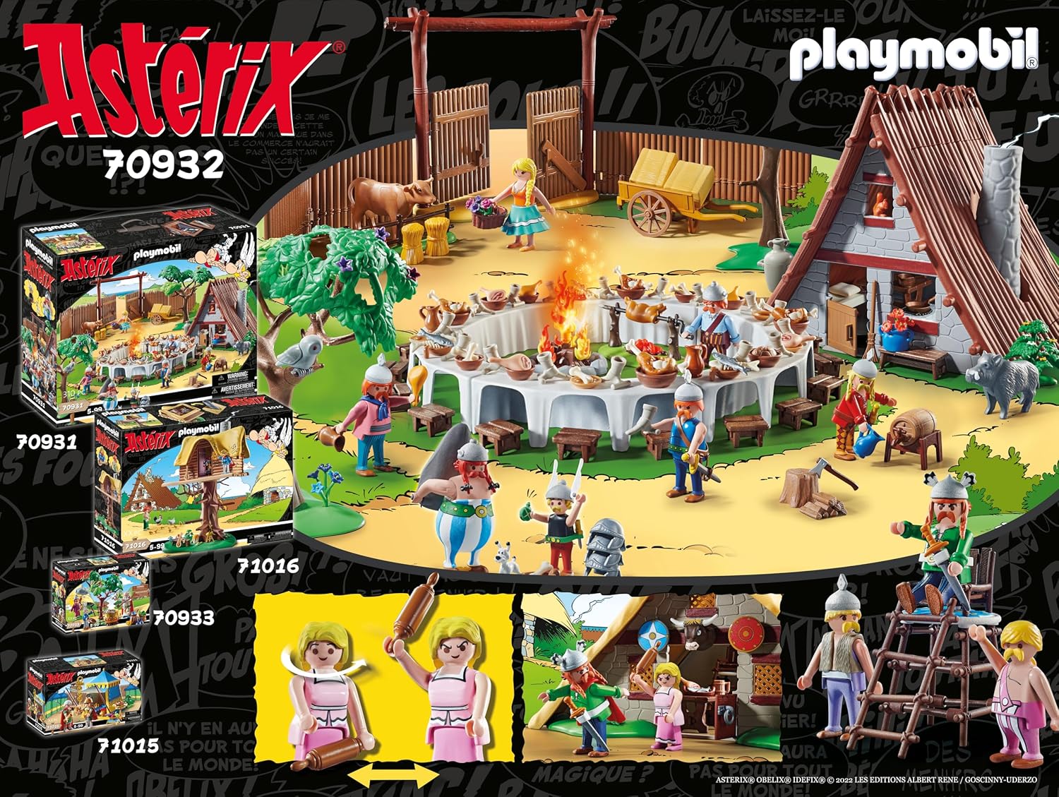 Playmobil Asterix 70932 Hut of Vitalstatistix, Toy for Children Ages 5+