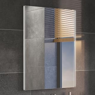 soak Moderner LED-Badspiegel mit Sensor - Lichtspiegel für das Badezimmer - 60 x 80 cm, einfache Montage