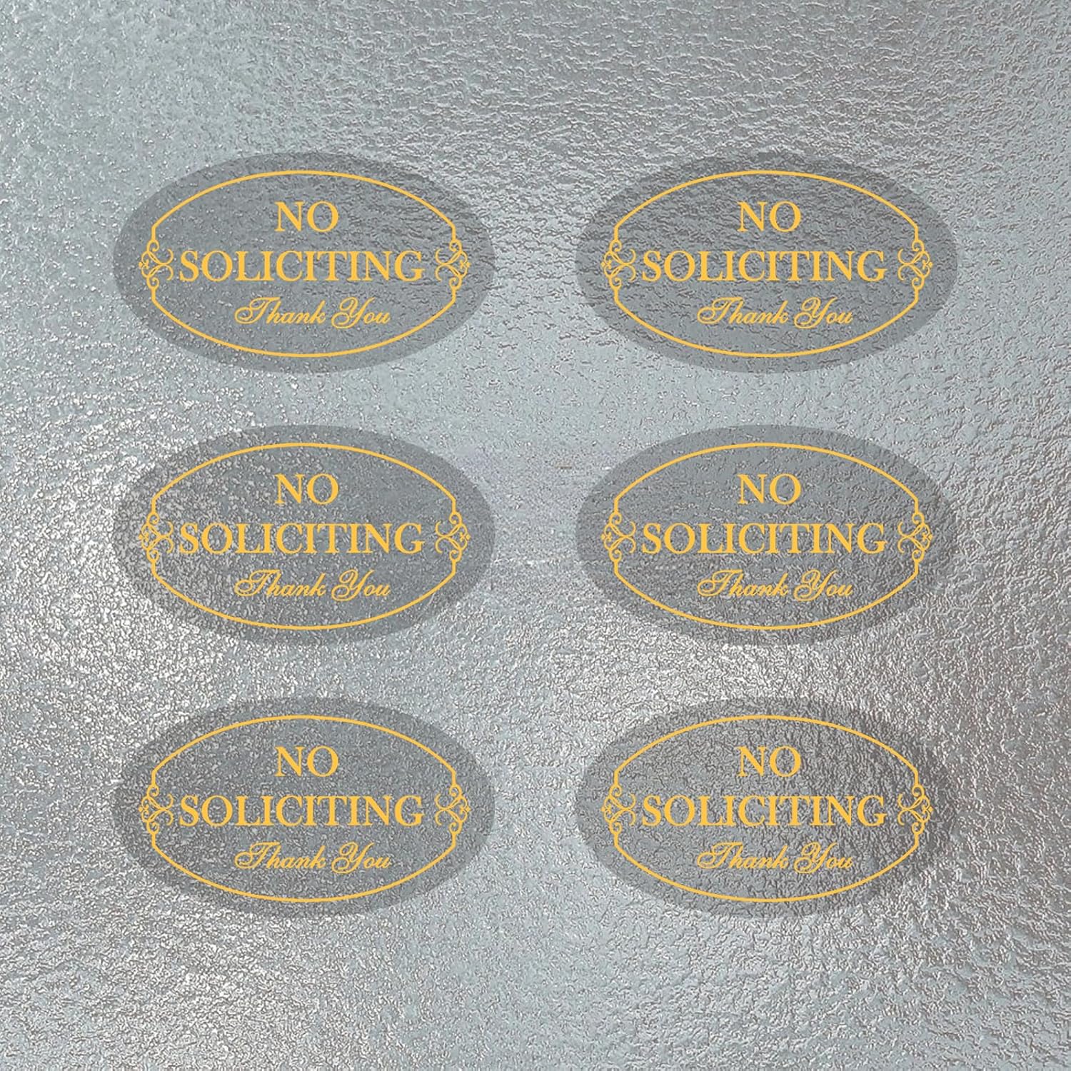 WaaHome Pack of 6 Tiny No Soliciting Stickers Decals for Doorbell 0.6''X1'' Small No Soliciting Sign for House Home Door Business Ring Video Doorbell