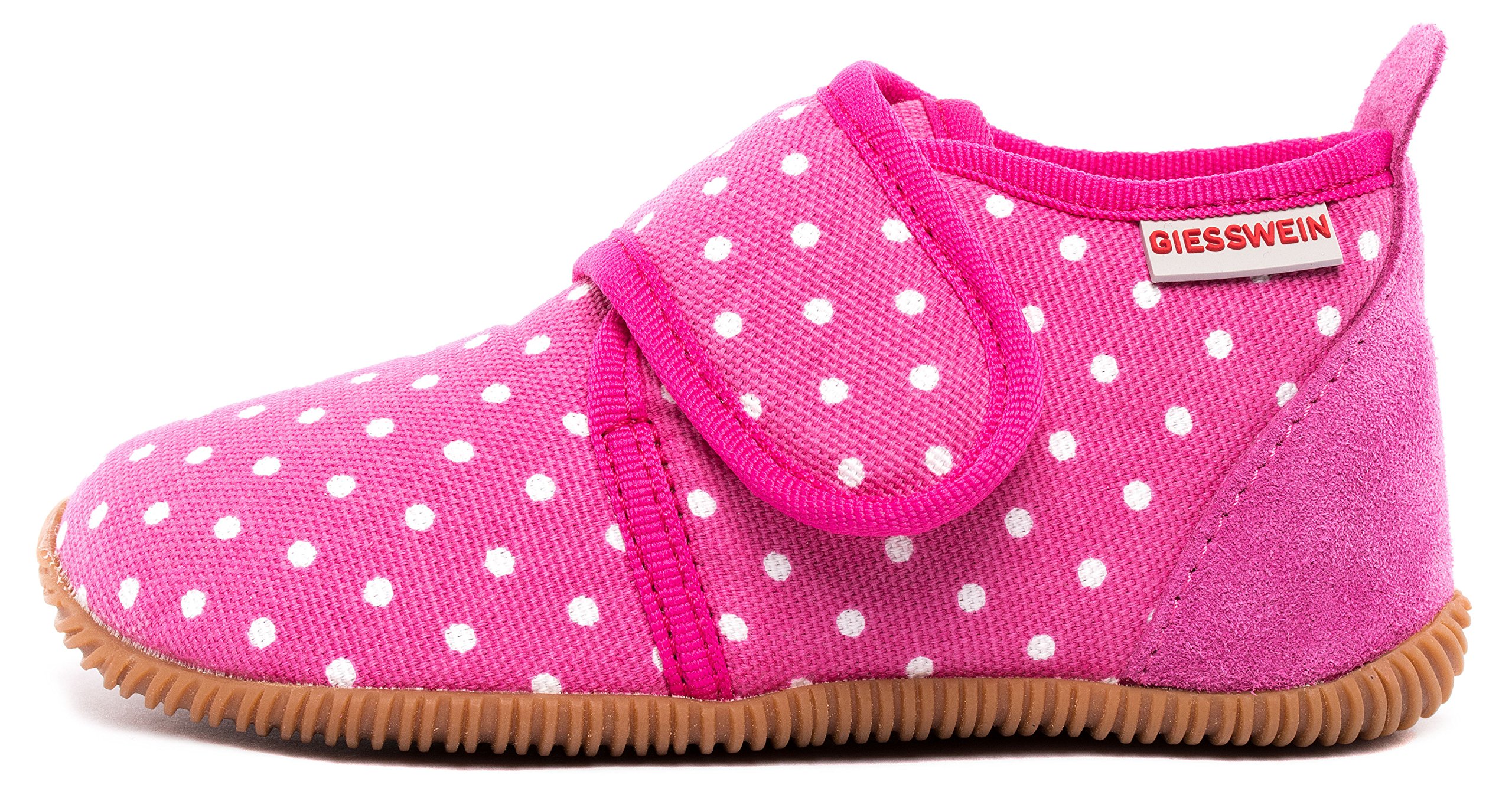 Giesswein Pantofola - Scarpine baby antiscivolo | Scarpe primi passi e per l'asilo per bambine – pantofole con chiusura a strappo, morbide e sicure
