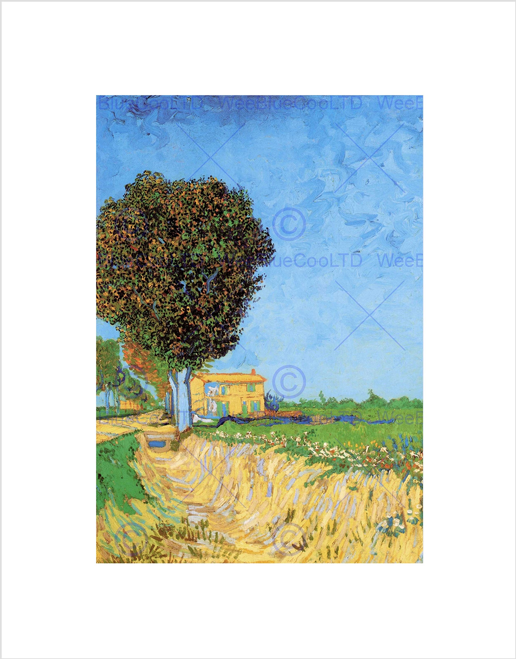 Wee Blue Coo Van Gogh A Lane Near Arles 1888 Old Master Wall Art Print